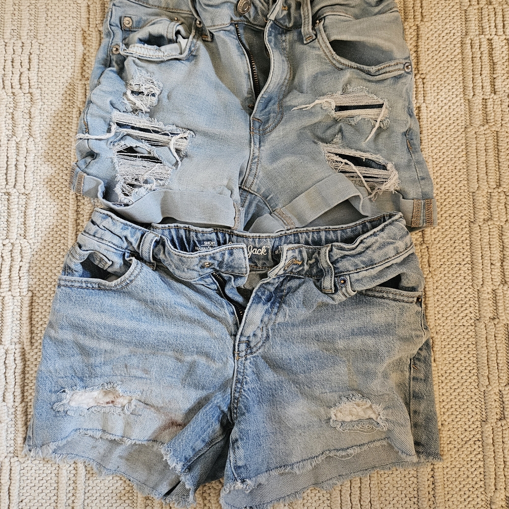 $ 20 Girl/Tween Summer Shorts Bundle! Light Blue Distressed Denim